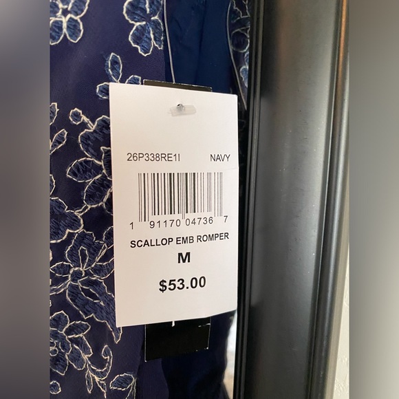 Society Girl NWT M Navy Romper - Picture 5 of 8